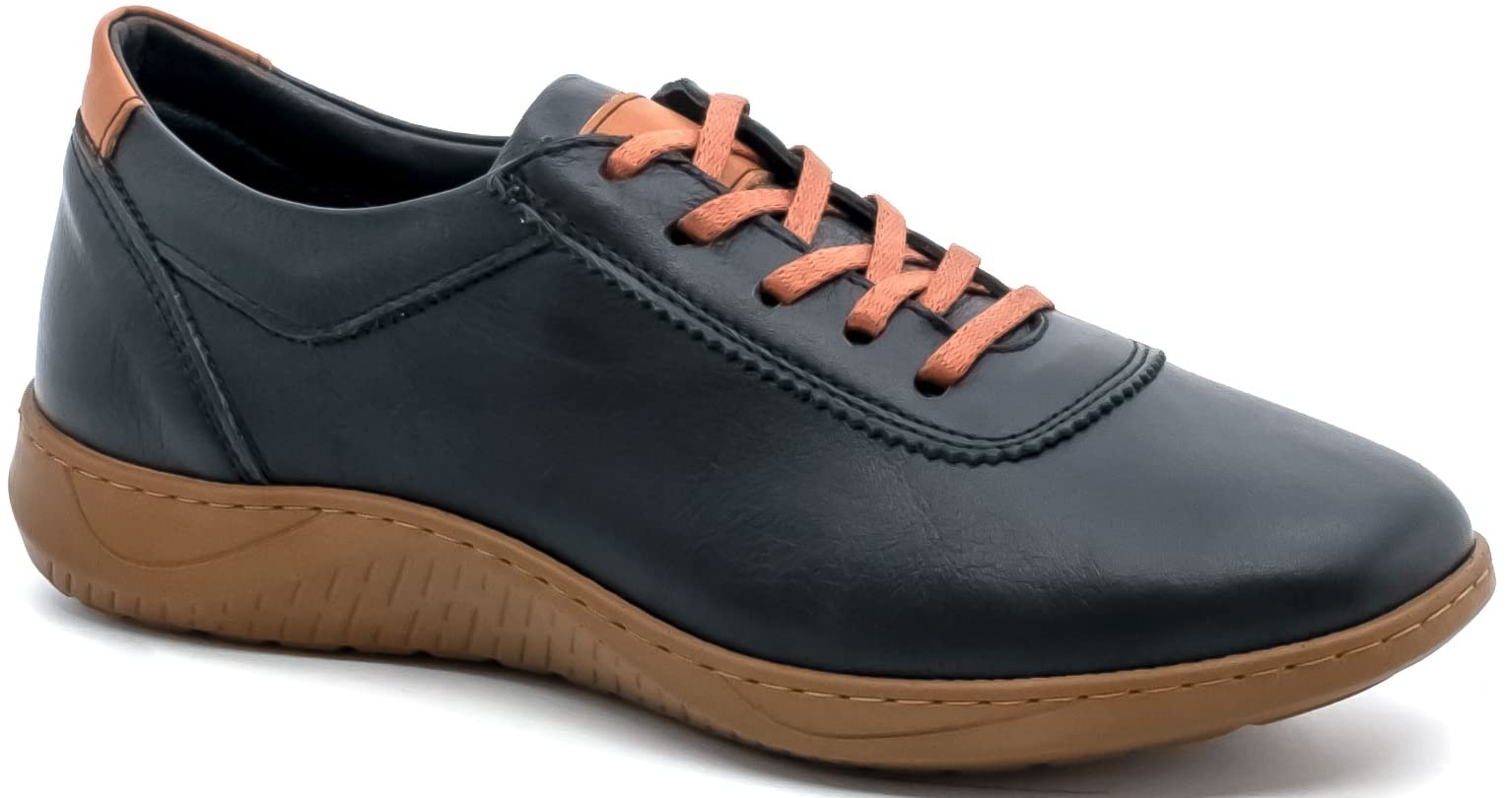 Lusco Zapatos de cordones cómodos casuales para mujer para uso diario/ocasional