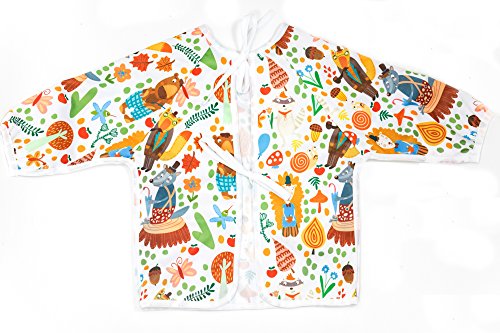 Pikababy Long Sleeved Bib Waterproof Bibs with Pocket - 6 to 24 Months Baby Girl and boy Colors (Alice) - Thumbnail 2