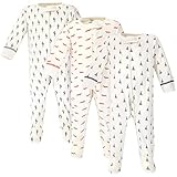 Touched by Nature unisex baby Organic Cotton and Play Sleepers, Prints Tribal, 0-3 Months US
