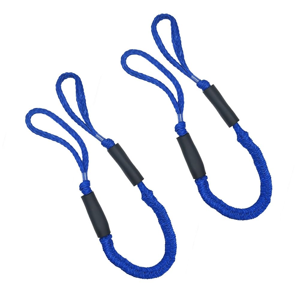 Cuerda náutica, 2 Piezas de Cuerdas elásticas Amarre for Botes Marinos(Red Blue Black)