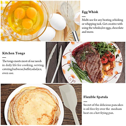 image for AILUKI Silicone Cooking Utensil Set,Kitchen Utensils 26 Pcs Cooking Ut