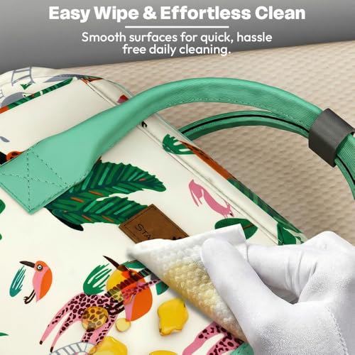 Image of StarAndDaisy Baby Diaper Bag for Mother Travel /Diaper Bags for Mother for Travel with Laptop Pocket, Multi Compartments, Insulated Bottle Pockets, Waterproof, Ultra soft fabric - Green
