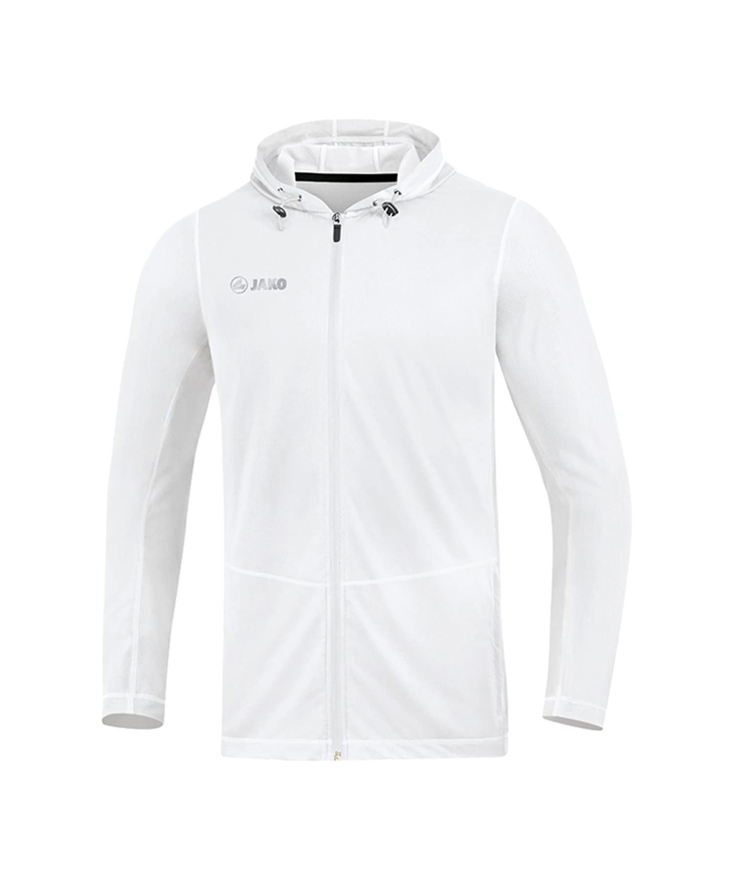 JAKO Men's Run 2.0 Hooded Jacket, White, XXX-Large