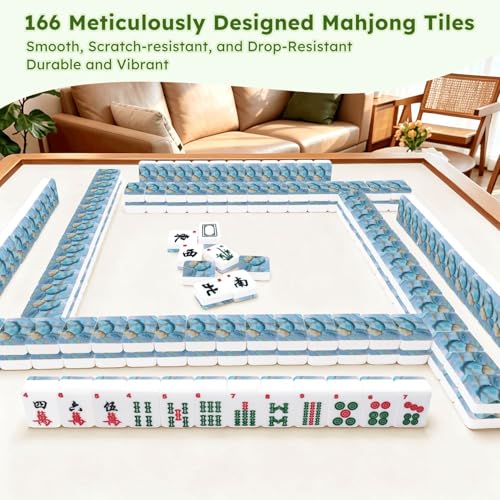 Juego Americano de Mahjong con 166 Fichas Acrílicas miniatura 7