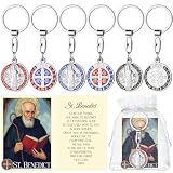 Abundant Quantity: you will receive 48 saint benedict medal keychains and 50 St. Benedict blessing cards and 50 white organza gift bags, sufficient quantity to meet your daily needs and certain decorative needs, you can share with others Durable Mate...