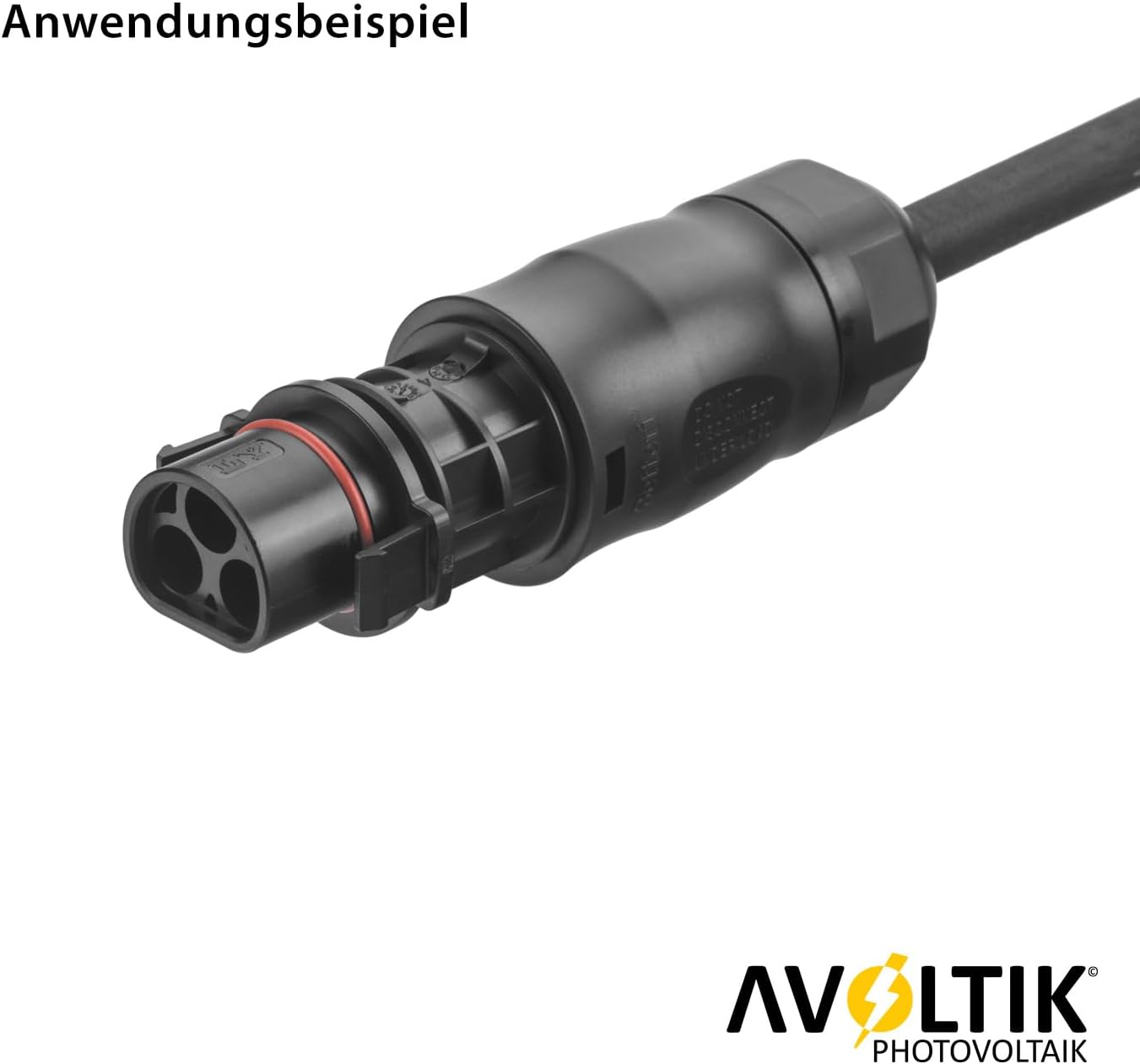 Adapter connected to cable