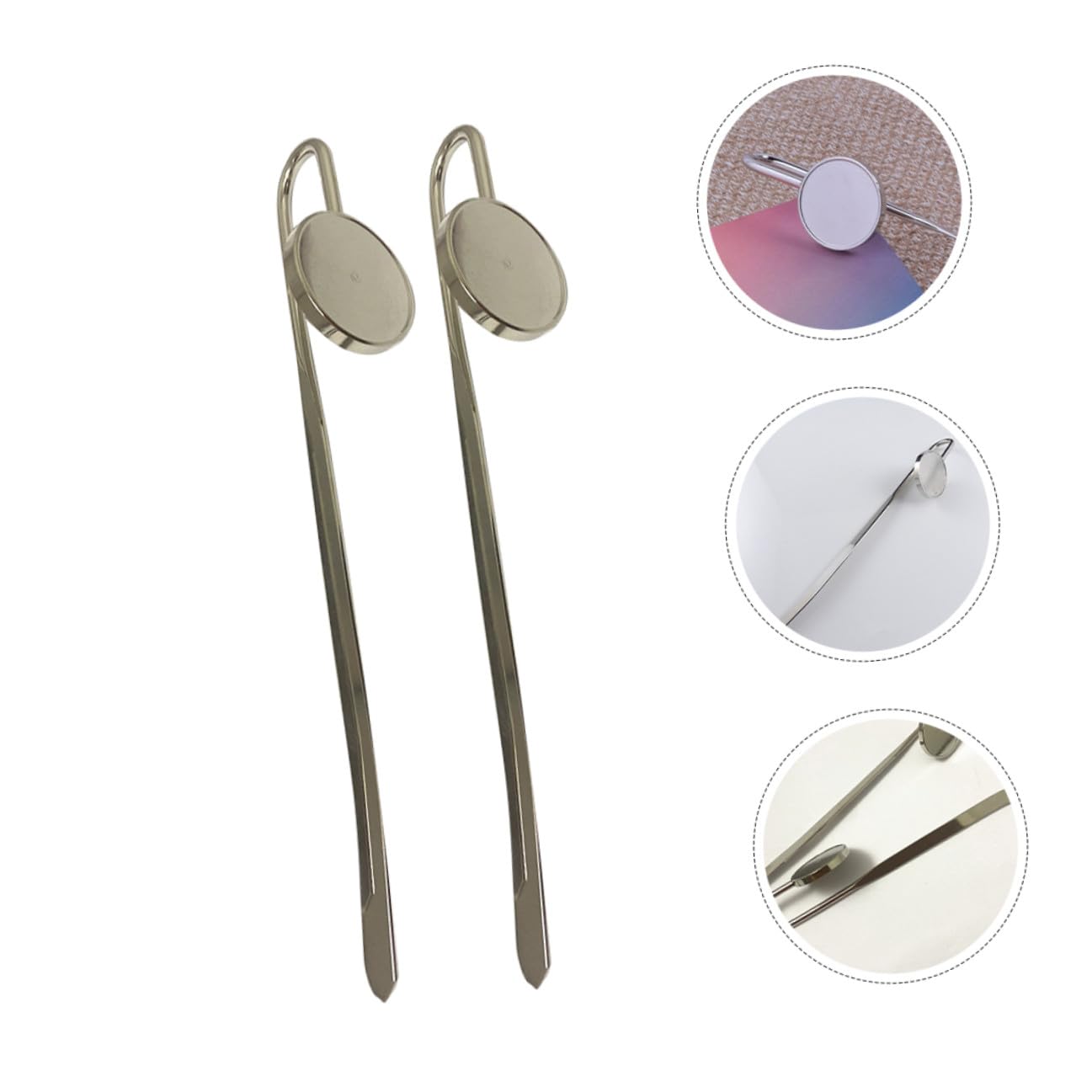 24 Stück Metall-lesezeichen mit Gebogenem Haken DIY Lasergraviert Rund Dekorative Buchzeichen für Männer und Frauen Erinnerungsgeschenk für Abschluss und Jubiläum