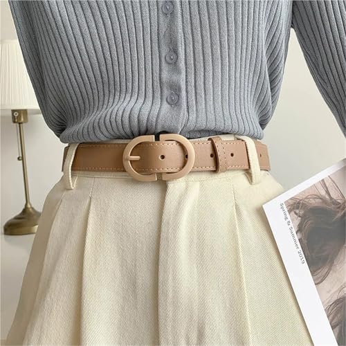 105cm Female Fashion Belt Simple Metal Buckle Belt For Women Black Suit Jeans Clothing Accessories4