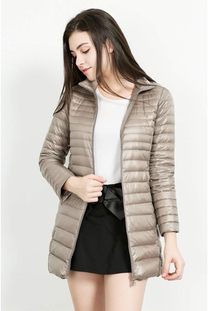 ダウンコート レディース ダウンジャケット ロング スタンドカラー 軽量 暖かい アウター ファー Aライン ファーコート かわいい