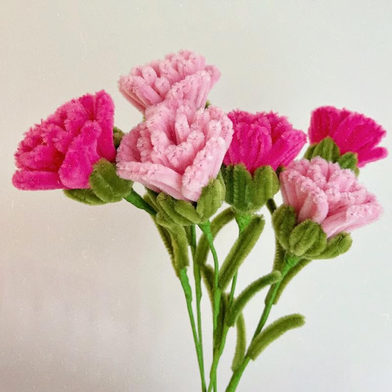 Image of Just Flowers Pipe Cleaner for Craft Flower, 5 Shades of Pipe Cleaners Stem 12 Inch Long Fuzzy Sticks, Chenille Stem for Flower Making Craft (Brown Shades, 100 Pc)