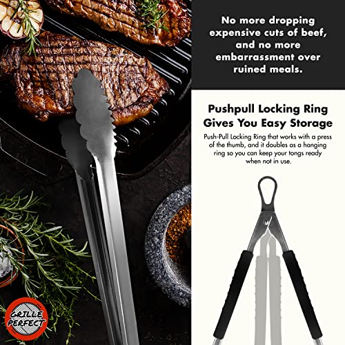 Heavy Duty Tongs (24 Inch) Super Long For Grilling - Extra Long Tongs For Bbq Outdoor Kitchen Cooking - Long Handle Metal Grill Tools Barbecue Tongs - Stainless Steel Tongs For Cooking #TOP4