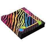 Tamaño 13 ", 16 piezas Forum Novelties x77469 80s tamaño grande servilletas, multicolor, talla única