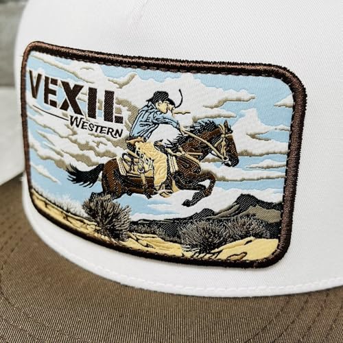 Image of Vexil American Rancher Adjustable Snapback Western Lifestyle Rodeo Southwest Inspired Meshback Hat