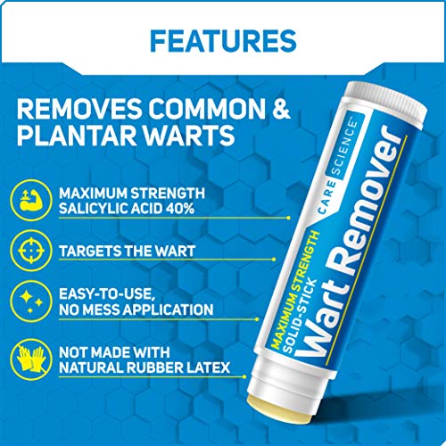 Care Science Wart Remover Stick, Maximum Strength, 2 Count | for The Removal of Common & Plantar Warts - Thumbnail 5