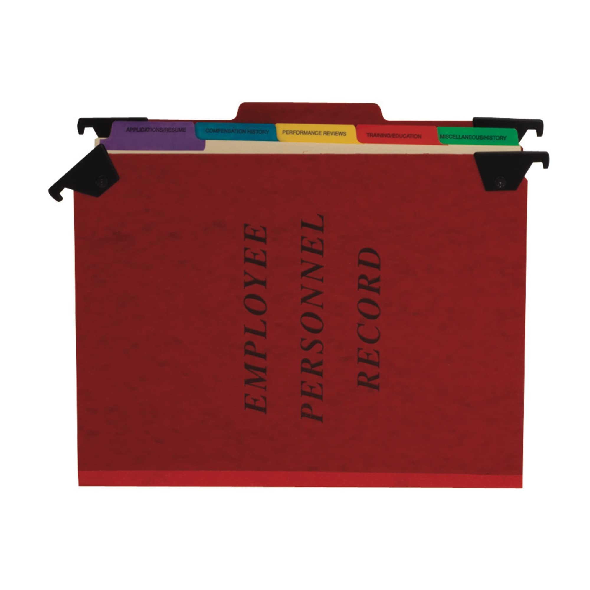 Pendaflex SER2ER Personnel Folders, 1/3 Cut Hanging Top Tab, Letter, Red