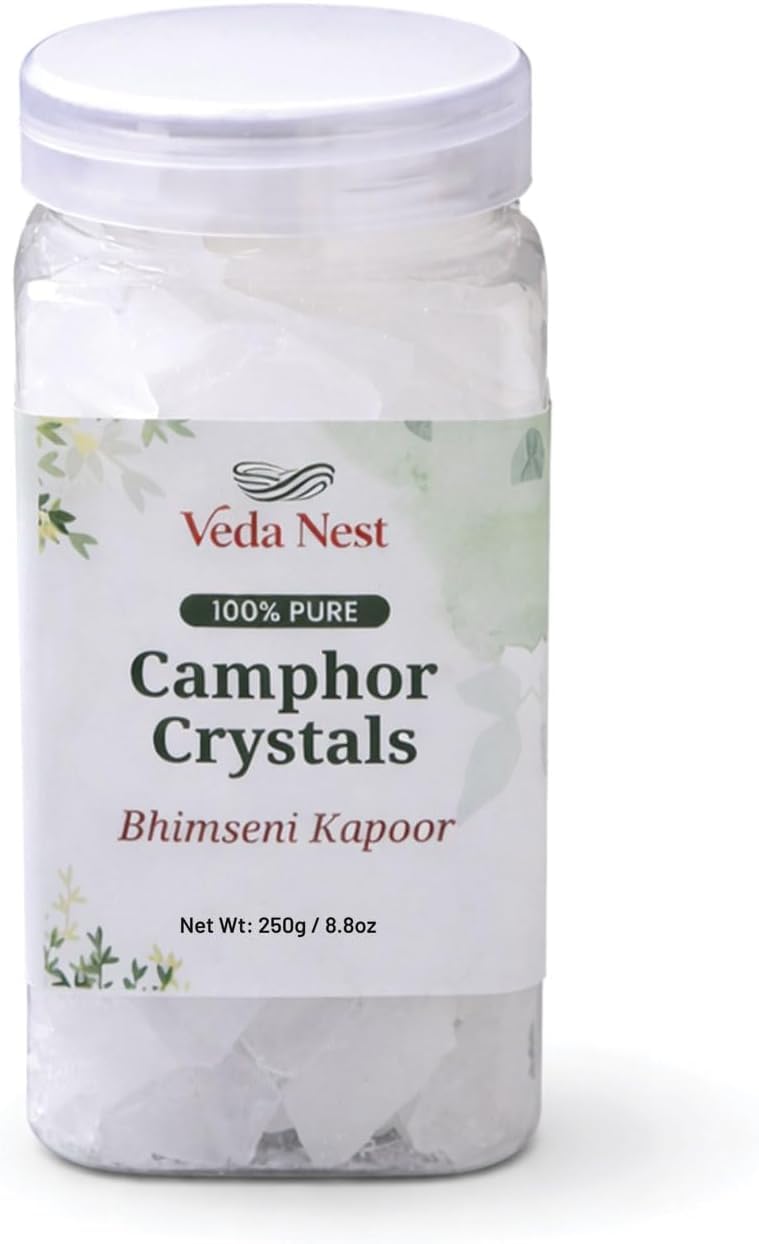 Bhimseni Camphor 250g | 100% Natural Original Solid Kapoor | Long Lasting Fragrance for Pooja, Aarti & Havan | Air Purifying Camphor for Home, Temple, Meditation & Spiritual Use-image-34