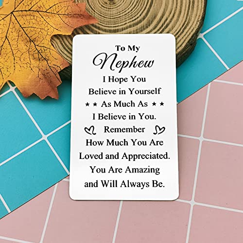 To My Nephew Wallet Card Nephew Gifts From Aunt And Uncle Wallet Card For Nephew Graduation Card Gifts Engraved Wallet Cards Nephew Graduation Gift Nephew Birthday Card Adult Nephew Birthday Gifts #TOP5