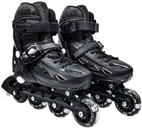 DM Toys Patins Inline Ajustável Black Radical N.34-37