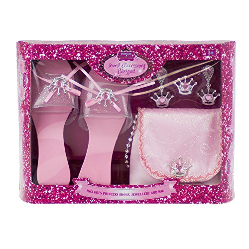 Girls Pink Pretty Princess Shoes Diamante Dress Up Fancy Gift Set FREE POPSTAGE (Jewellery Set Crown) by pretty princess