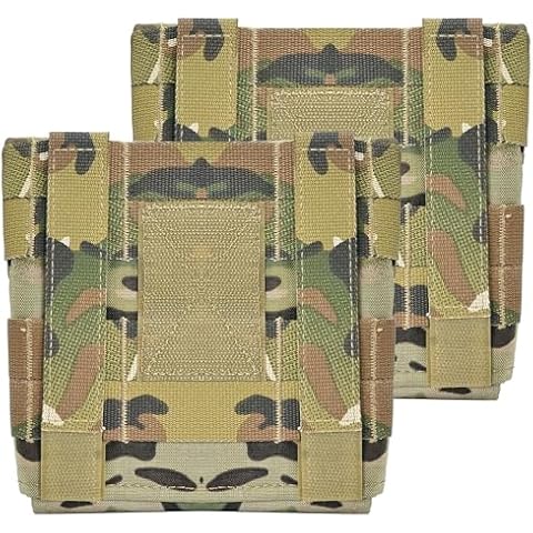 Molle Side Plate Pouch,SABADO Side Pouch Pocket with Plates 6×6 for Tactical Vest Carrier and Cumberbund(Pack of 2) Cover