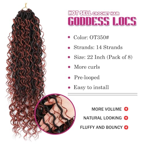 Image of Goddess Faux Locs Crochet Hair for Black Women, Long Boho Style Locs