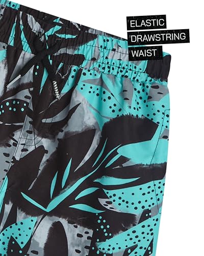 Image of Volcom Baby Boys Swim Set - 2 Piece Short Sleeve Swim Shirt Graphic Tees & Board Shorts - Infant Toddler Little Boys Swimsuit