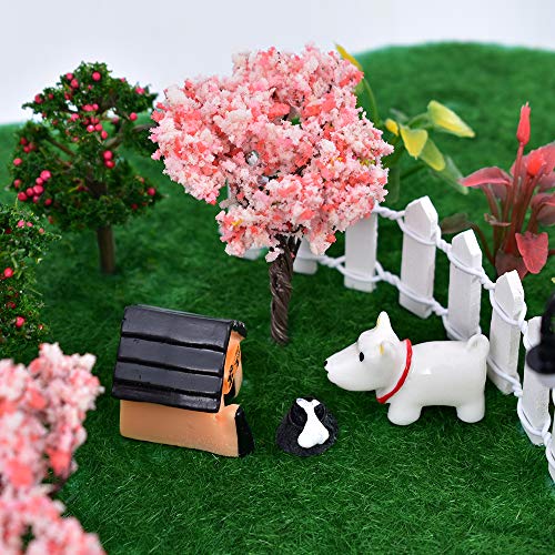 Huianer Miniature Fairy Garden Tree Plant Ornament, Miniature Dollhouse Pots Decor Moss Micro Landscape Diy Craft Garden Ornament 12 Pcs #TOP4