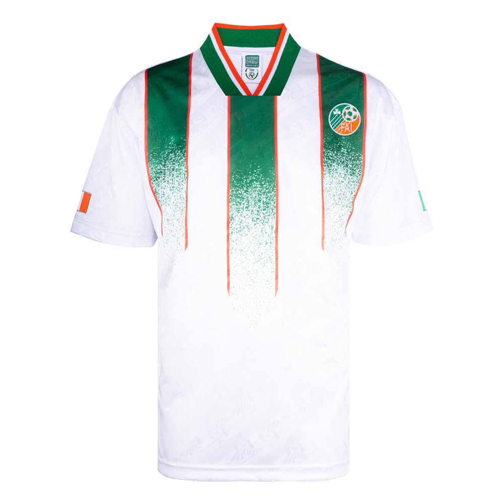 Score Draw Ireland 1994 Away Shirt White/Green X-Large Polyester