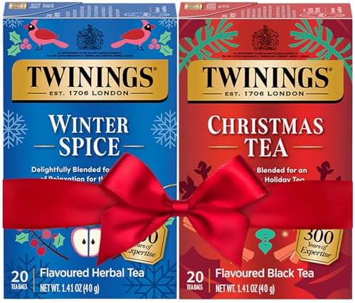 Twinings Holiday Sweet & Spicy Tea Variety 2-Pack, 20 Count Ea