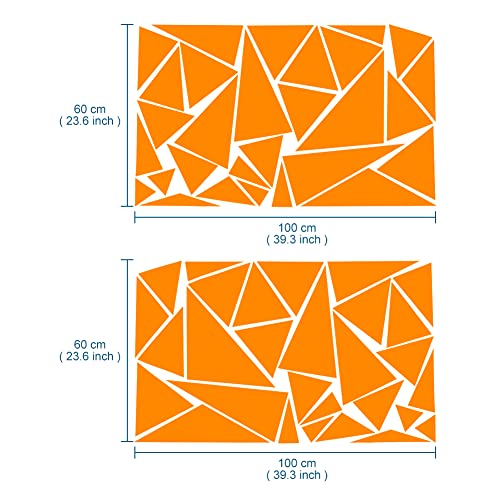 Image of 2 Pieces Triangle Vinyl Decal Graphics DIY Body Sticker for Car, Orange