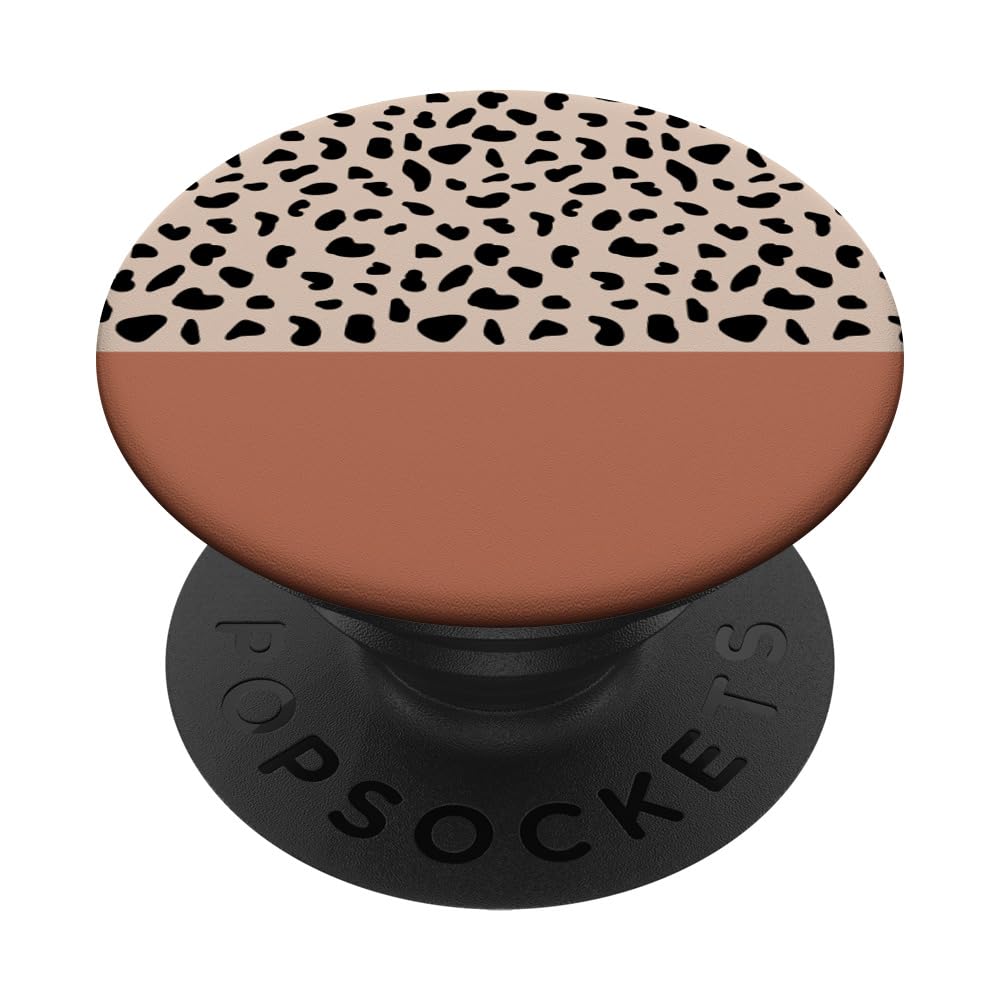 Cheetah Print Abstract Spot Pattern Modern Terracotta Beige PopSockets Adhesive PopGrip