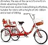 WRHOPR Adults Tricycle 3 Wheel Cruiser Trike Bikes, 20 inch Trike Adult Tricycle with Child Carrier Back Seat Single Speed 3 Wheel Bike with Double Cshock-Ab #2