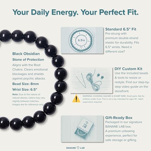 Pulsera de Cristal BANANE LAB con Cuentas 8mm Kit DIY miniatura 2