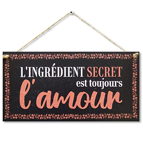 CARISPIBET - CARISPIBET L'ingredient secret est enseignes décoratives pour la maison décoration murales affiche pour la chambre 15 x 30 cm