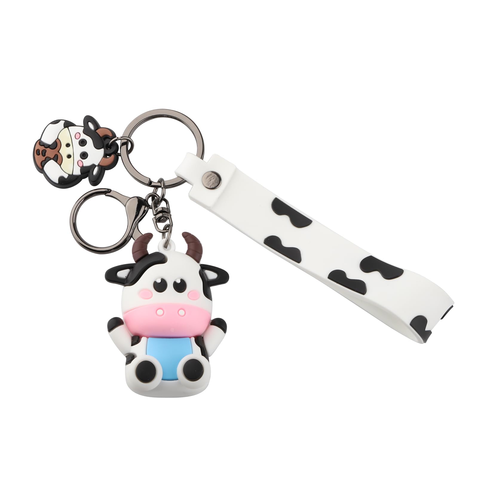 PLITICow Gift Cow Lover Gift Crazy Cow Lady Gift Cow Mom Gift Cute Cow Keychain