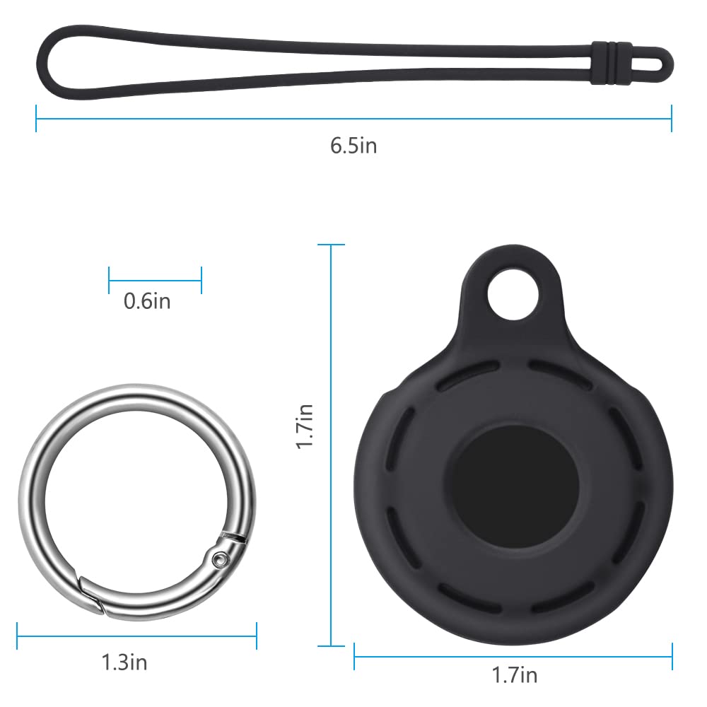 Ainiv Llavero para AirTag, 1 Pieza Llaveros para AirTag Funda Protectora de Silicona, Localizador Keychain Portátil Antipérdida, Protectora Funda Mascotas y Mochilas — view 96