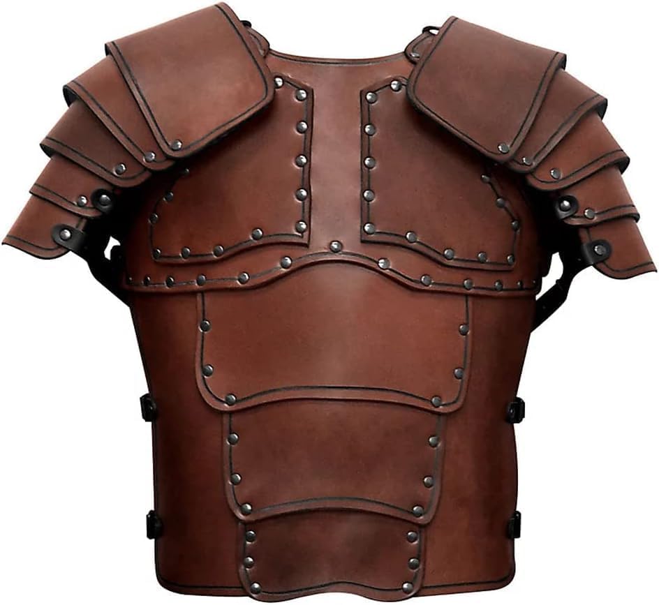 Armure poitrine homme en similicuir réglable pour cosplay confortable