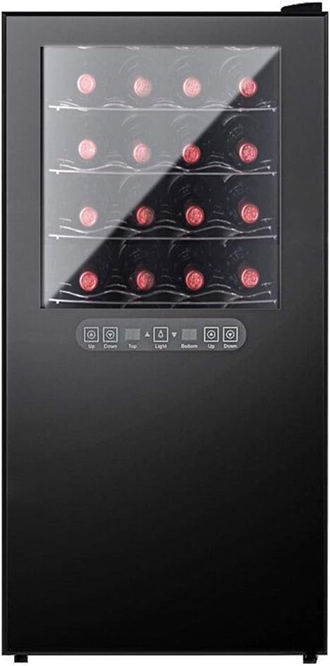 24 Bottle Wine Cooler/Cabinet Beverage Refrigerator, Two-Layer Independent Temperature Control for Red, White, Champagne or Sparkling Wine - Black, Low Noise