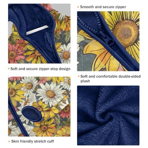 CHIFIGNO Girls Boys Fleece Hoody Jacket Cute Boys Jackets Toddler Boy Winter Clothes with Pockets for Toddler and Kids3