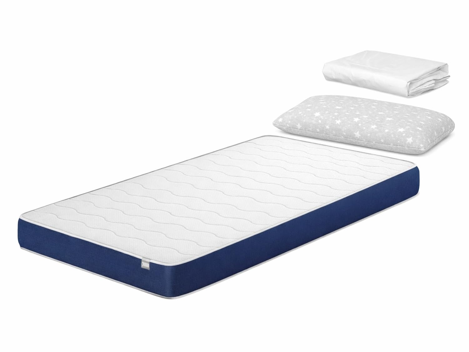 DORMISSIMO Pack Matelas 80x160 LIT Enfants h14 CM Orion Confort + Oreiller Junior 80x35 cm + Protège Matelas 80x160 cm Blanc