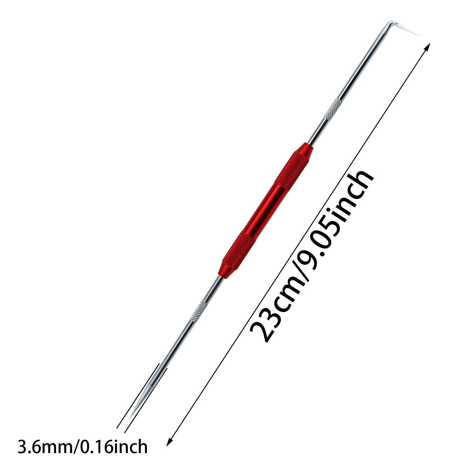 MEETOOT 2pcs Metal Double Pointed Scriber Scribe Tool Hook for Machinists, Technicians Or Craftsmen, 9.05 Inches Long (1 x Red + 1 x Blue) — Amazon image 2