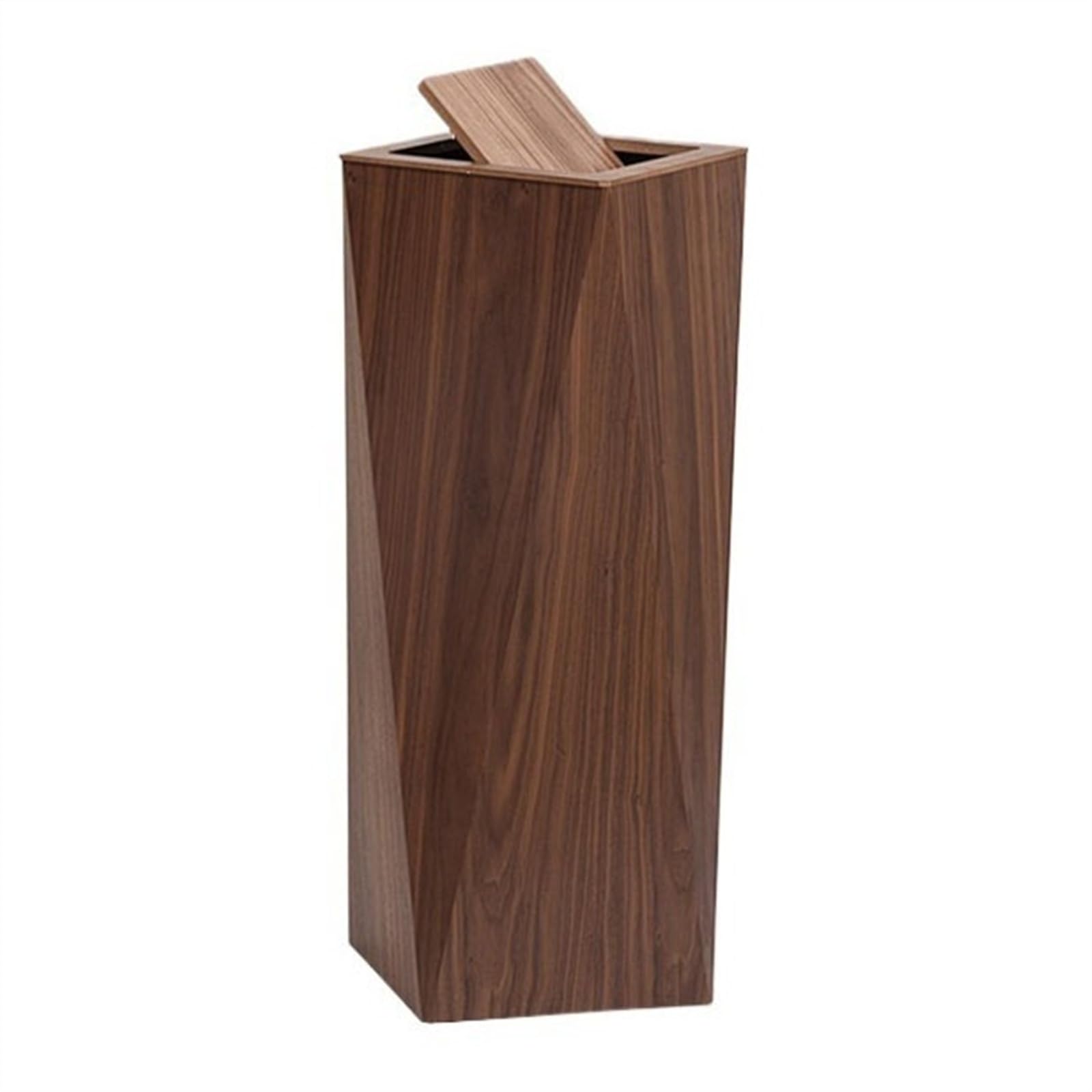 bidone della spazzatura Pattumiera creativa a forma di rombo con coperchio, cestino for rifiuti in legno con parte superiore basculante e secchio interno for soggiorno, camera da letto, bagno Adatto p