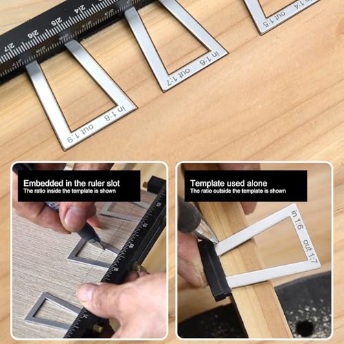 Guide de marqueur à queue d'aronde outil de précision en bois pour joints de menuiserie - 7