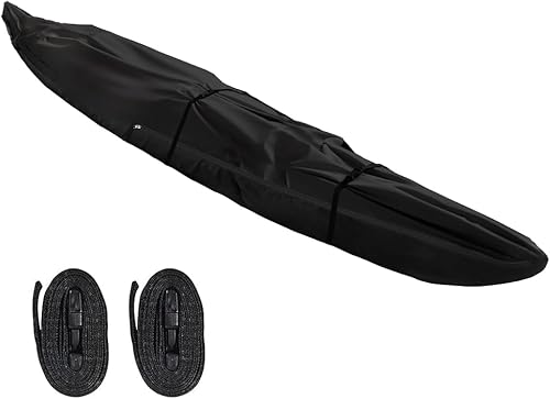 Funda para kayak de 14 pies, resistente al desgarro 600D, para almacenamiento al aire libre, impermeable y a prueba de rayos UV, resistente para