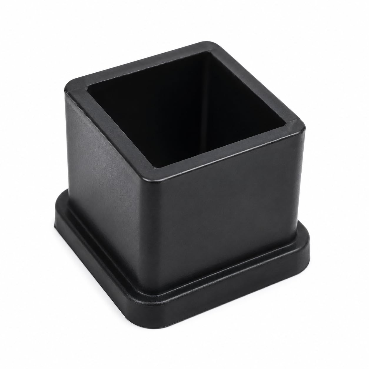 1 Inch Rubber End Cap for Square Pipe | Black Pipe Protection Cover for MS/PVC Pipe & Furniture Legs | Pack of 12
