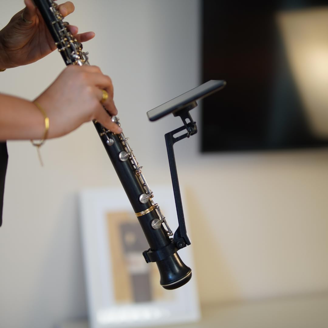 Atril de Oboe para Móvil - Soporte ebook para oboe- Ideal para Partituras Digitales - Clip para Instrumento de Viento