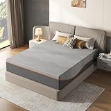 ABH Queen Mattress, Memory Foam Mattress, Fiberglass Free, 10 Inch Medium Feel, Breathable Cooling Layers, Green Tea Charcoal Infused Foam, Boxed Mattress for Most Bed Frames