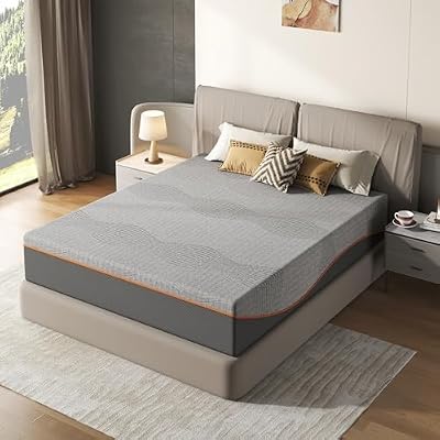 ABH Queen Mattress, Memory Foam Mattress, Fiberglass Free, 10 Inch Medium Feel, Breathable Cooling Layers, Green Tea Charcoal Infused Foam, Boxed Mattress for Most Bed Frames