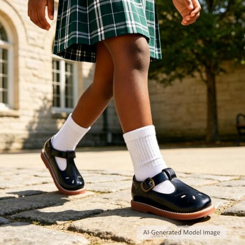 Image of Felix & Flora Toddler Little Girl Princess Dress Shoes-Mary Jane Flats for Girl Party School Shoes