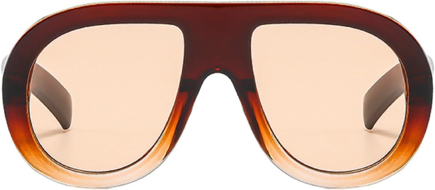 Popular Fashion Pilot Sunglasses Women Retro Chunky Designer Men Punk Gradient Shades UV400 Oversized Sun Glasses